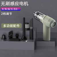 诗梵士车载吸尘器大吸力手持无线汽车吸尘器车内家用大功率高效清洁除尘 吹吸抽充一体【无刷电机】薄荷绿