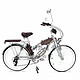 自行车上班城市通勤自行车 银+后货架+镜+铝水壶 24英寸  7速