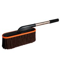 千众洗车拖把伸缩擦车纯棉除尘蜡刷汽车掸子洗车工具清洁用品 棕线