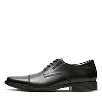移动专享：Clarks 男士Tilden Cap牛津鞋，Black Leather，7 E - Wide