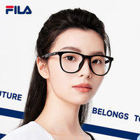 FILA斐乐复古大框近视眼镜男女同款可配度数VFI947F黑色单镜框 【大号】VFI947F-0Z42黑色