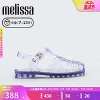 Melissa（梅丽莎）织亲子款镂空休闲时尚舒适运动中童凉鞋32409 水晶色 32码 内长21CM