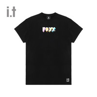 it fingercroxx女装短袖T恤春夏彩色字母印花20759XE