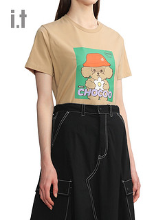 it :CHOCOOLATE女装短袖t恤时尚夏季美式休闲重磅t恤1768XSK