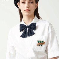 it :CHOCOOLATE女装短袖衬衫夏季青春学院风衬衣上衣8622XUI
