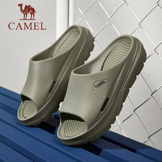 骆驼（CAMEL）2024夏季休闲拖鞋轻盈软弹舒适增高居家男士运动凉鞋 G14M810684 黑色 39