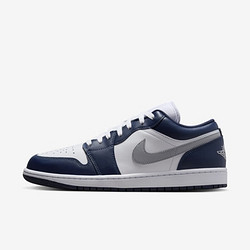 NIKE 耐克 男鞋Air Jordan AJ1白蓝色复古潮流低帮休闲运动篮球鞋553558-141 42.5