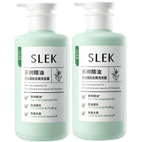 88VIP：SLEK 舒蕾 茶树金缕梅精油控油蓬松去屑洗发露470g+蚕丝顺滑洗发水200g