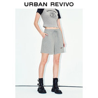 URBAN REVIVO 女士街头运动风破洞系绳宽松短裤 UYY640003