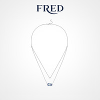 FRED斐登Chance Infinie系列中号18K白金彩色宝石双链项链