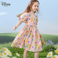 Disney 迪士尼 女童连衣裙儿童裙子夏装纯棉公主碎花裙洋气童装 Q038粉色 140cm