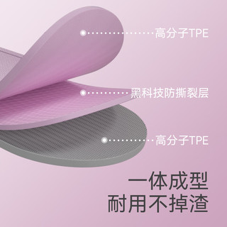 月迦跳绳垫减震垫隔音加厚女士隔音垫加厚运动有绳跳绳垫跳操垫室内 【可爱熊珊瑚粉】分区140*61cm 8mm