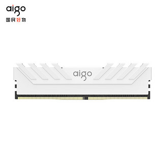 aigo 爱国者 32GB(16G×2)套装 DDR4 3200 台式机内存条 马甲条 双通道内存电脑存储条 承影白色 C16
