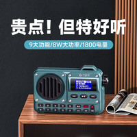 不见不散 SEE ME HEREBV810蓝牙音箱收音机无线便携多功能迷你小音响充电式u盘插卡mp3音乐播放器低音炮复古收音机 中国红