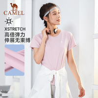 骆驼 CAMEL速干T恤女2024夏季女士圆领透气体恤跑步运动短袖