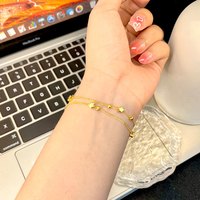 vana怦然心动黄金手链女款足金999手饰纯金手镯