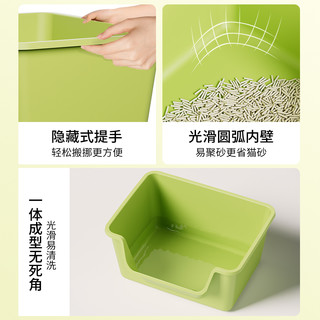 猫砂盆超大号防外溅猫厕所防臭巨大猫沙盆子开放式屎尿盆猫砂伴侣