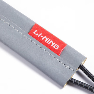 李宁（LI-NING）自行车束裤带束脚带户外骑行反光绑腿扎带束管带夜骑装备 黑色【两条装】