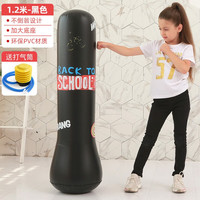 索芙丽 不倒翁沙袋 儿童充气拳击沙包跆拳道训练灌水加厚儿童玩具礼物充气拳击柱发泄健身器材 加大底盘红色（高度160CM） 新款立柱-黑色（高度120CM）
