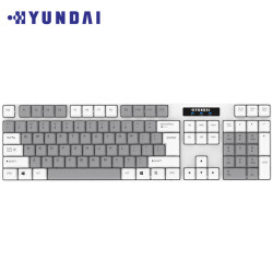 HYUNDAI 现代数码 HY-NK3000C 104键 2.4G无线薄膜键盘 白灰 无光