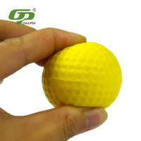 超霸GP高尔夫海绵球室内家用挥杆练习泡沫球全新pu海绵软球儿童玩具球 黄色 10个