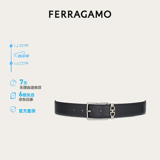 菲拉格慕（Ferragamo）男士黑色双面可调式Gancini皮带 0776302_C  _105 105（3尺）