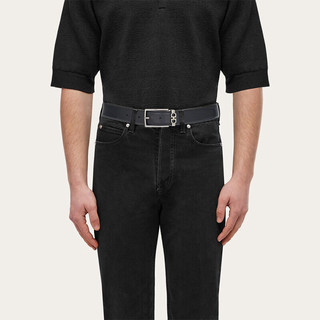 菲拉格慕（Ferragamo）男士黑色双面可调式Gancini皮带 0776302_C  _105 105（3尺）