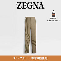 杰尼亚（Zegna）24春夏橄榄绿OasiLino长裤773C61A7-737JH2-52