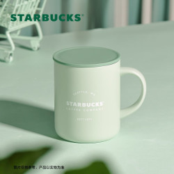 星巴克 杯子马克杯膳魔师绿色Logo款不锈钢马克杯咖啡杯320ml