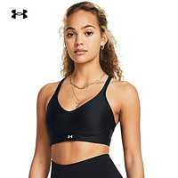 安德玛（UNDERARMOUR）春夏Infinity 2.0女子小8bra瑜伽训练运动内衣-低强度1384126 黑色001 L A-C