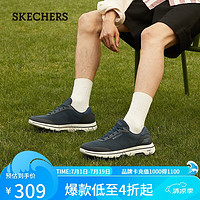 斯凯奇（Skechers）男士休闲舒适健步鞋时尚百搭网面鞋跑步鞋216012-NVBL NVBL海军蓝色/蓝色 39.5