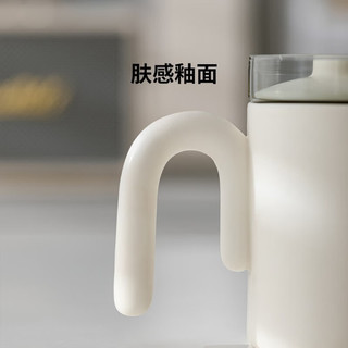 平仄ins风带盖陶瓷马克杯带过滤茶水分离杯高颜值水杯 临江仙