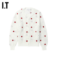 IT CDG COMME des GARCONS GIRL女装波点镂空针织开衫合身薄外套