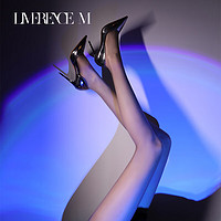 涞觅润丝（Limerence M）「0.01」丝袜5D超薄高腰深裆丝滑性感透明无缝连裤时尚女袜 黑色 带脚型 隐秘 无缝闭裆-L码(160~180cm)