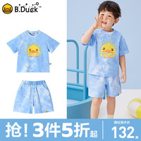 B.Duck 童装 儿童短袖短裤2件套装（2色可选）
