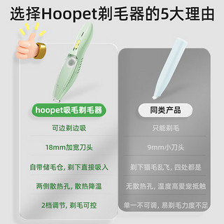 华元宠具（hoopet）宠物剃毛器吸毛推毛修剪器电推剪电动修毛推子吸尘器猫咪剃脚毛器 【边剃边吸】剃吸2合1剃毛器-绿