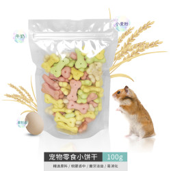 宠乐侠 仓鼠零食饼干磨牙棒用品 袋装骨头小饼干净重100克 无规格