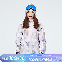 TERROR 滑雪服上衣套装双板滑雪裤男女成人防水防风单板套装 紫花上衣 S （155-165)