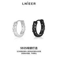 88VIP：Lnieer 925纯银貔貅耳钉男女2024新款爆款独特小众高级感单只黑色耳饰品