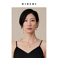 HIDEMI异形珍珠不对称吊坠式耳环