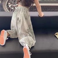 智妙屋童裤儿童裤子韩版女童时尚宽松防蚊裤休闲长裤 女童休闲裤 140码身高125-135cm