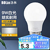 洛林 ROLin）LED灯泡节能灯泡E27螺口家用商用大功率光源球泡9W白光单只装