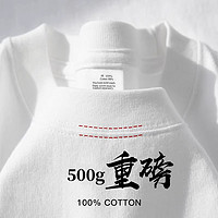 两件装500g重磅新疆棉短袖t恤男女纯棉纯色基础款圆领打底衫高级