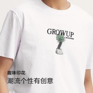 森马 Semir【凉感抑菌t恤】夏季时尚简约个性印花百搭运动休闲男士短袖t恤