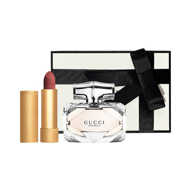 京东百亿补贴：GUCCI 古驰 七夕限定口红香水礼盒 （竹韵淡30ml+口红绒雾#208）
