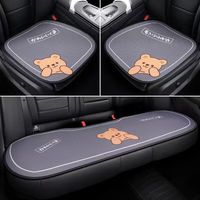 硕基汽车坐垫四季通用卡通女士半包后排夏季凉垫三件套灰色三件套