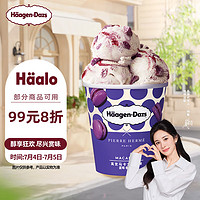 Häagen·Dazs 哈根达斯 蓝莓香草味高定马卡龙冰淇淋420ml