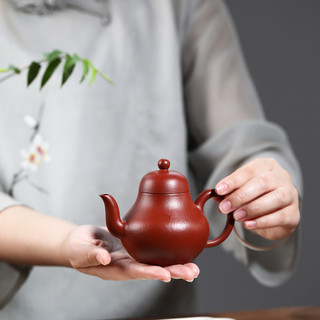 砂邑宜兴全纯手工原矿紫砂壶名家功夫茶具泡茶壶礼盒红朱泥小品思亭壶 思亭 180ml