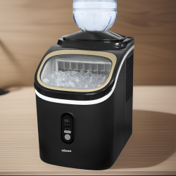HICON 小型商用制冰机20KG小功率大容量家用台式全自动方冰块制作机