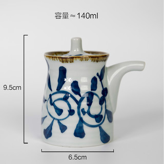 和风四季日式釉下彩陶瓷瓶厨房调料瓶家用商用餐厅调味瓶醋瓶酱油瓶调料瓶   小号钩藤调味瓶（140ml）单个